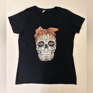 Harley Davidson black graphic skull short sleeve t-shirt tee size XL